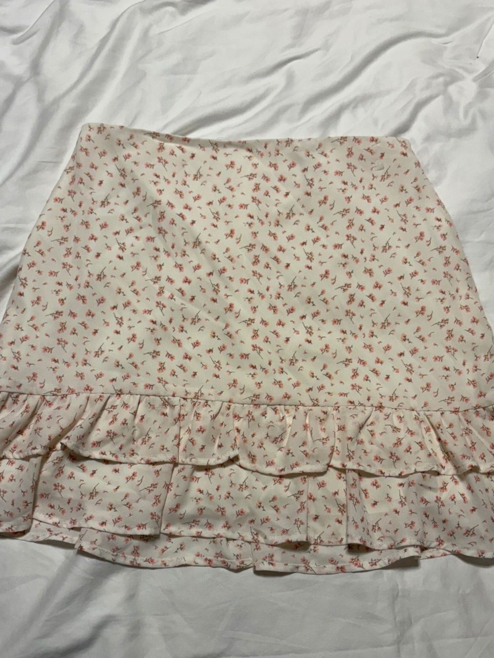 Le Lis Collection Floral Ruffle Tiered Mini Skirt - Size Small